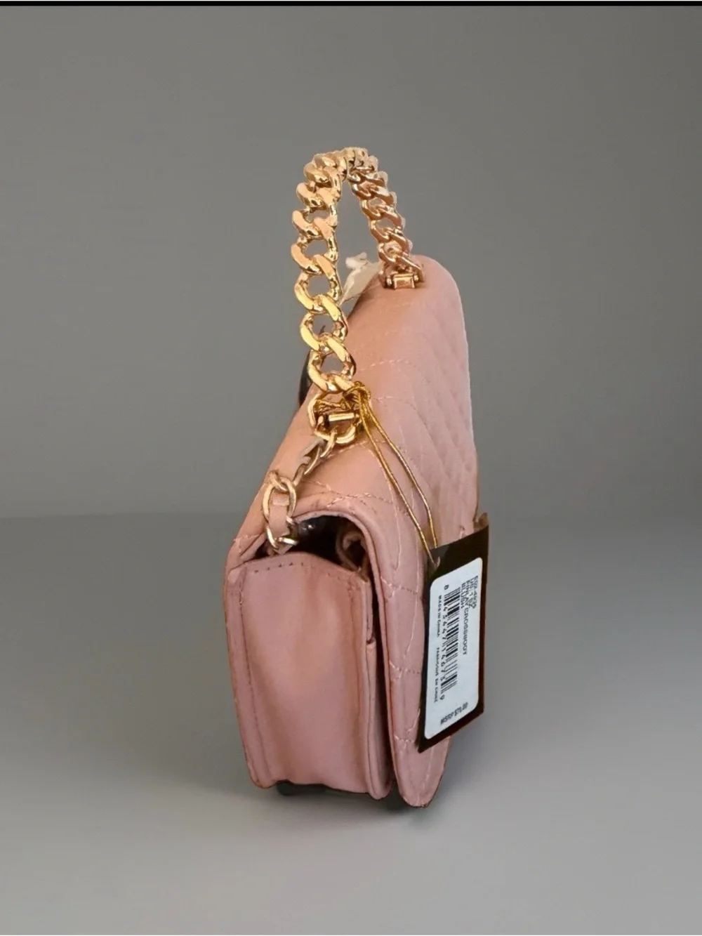 bebe Quilted Blush Pink Chain-Handle Shoulder Bag NWT